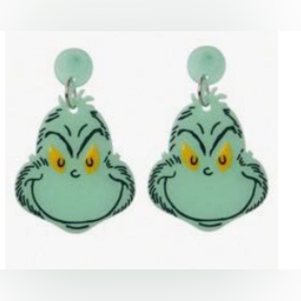 NWT Grinch Face Earrings